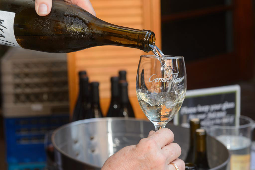 wine pour at carmel plaza